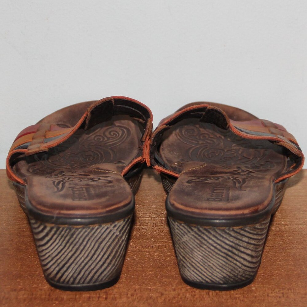 Born Lolo Multicolor Leather Slide Sandals Women's 9 - Picture 6 of 7